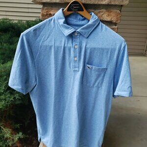 Vineyard Vines Edgartown Regular Fit Wicking Polo Mens Small S  Blue